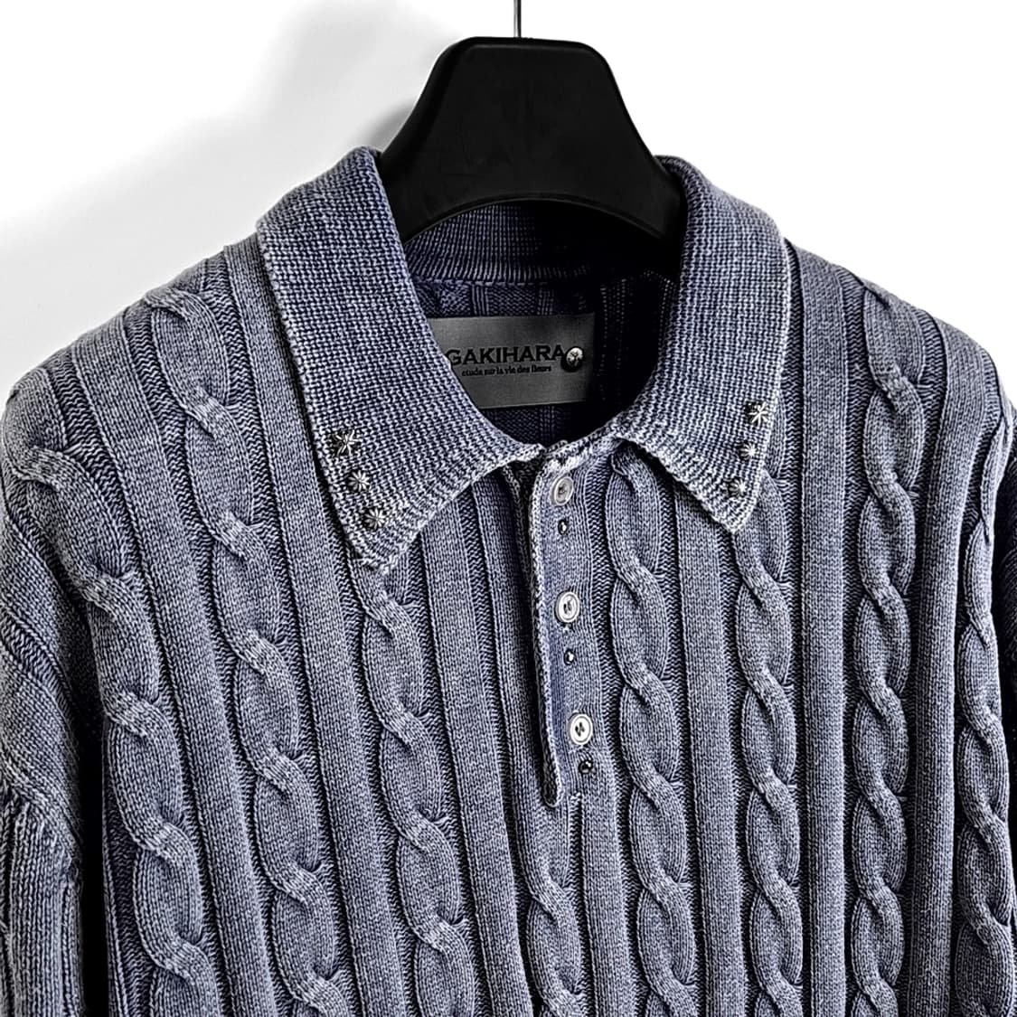 가키하라 웨스턴 워시드 케이블 니트 미착용 상품이미지9