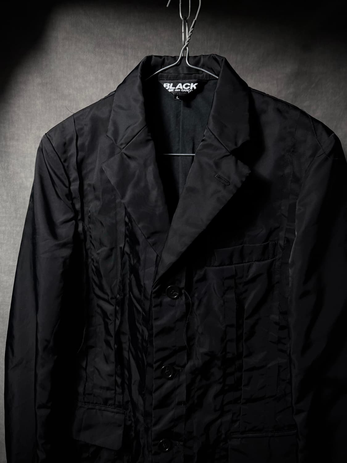 Comme des Gancon Black 19SS Cut Off Coat 상품이미지4