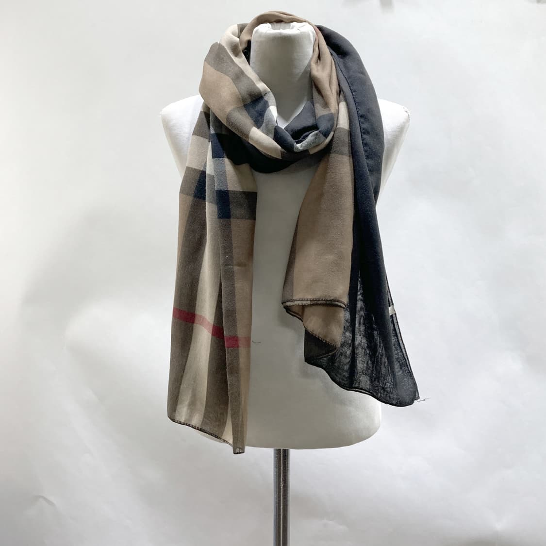 체크롱 머플러 실측확인 폴리 상품이미지2