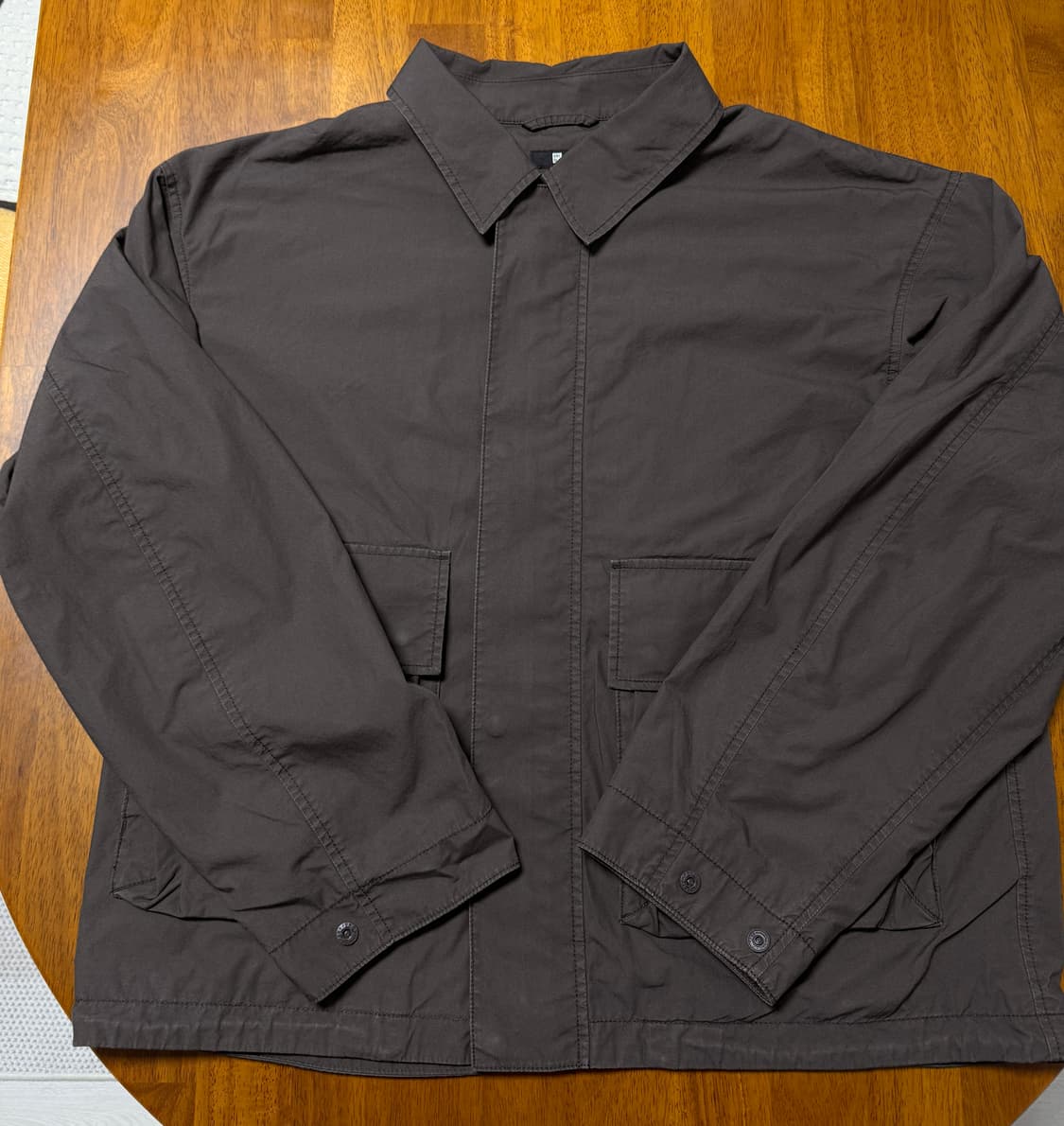 [사이즈 L] 유니클로 C 코튼쇼트 블루종 (브라운) 상품이미지4