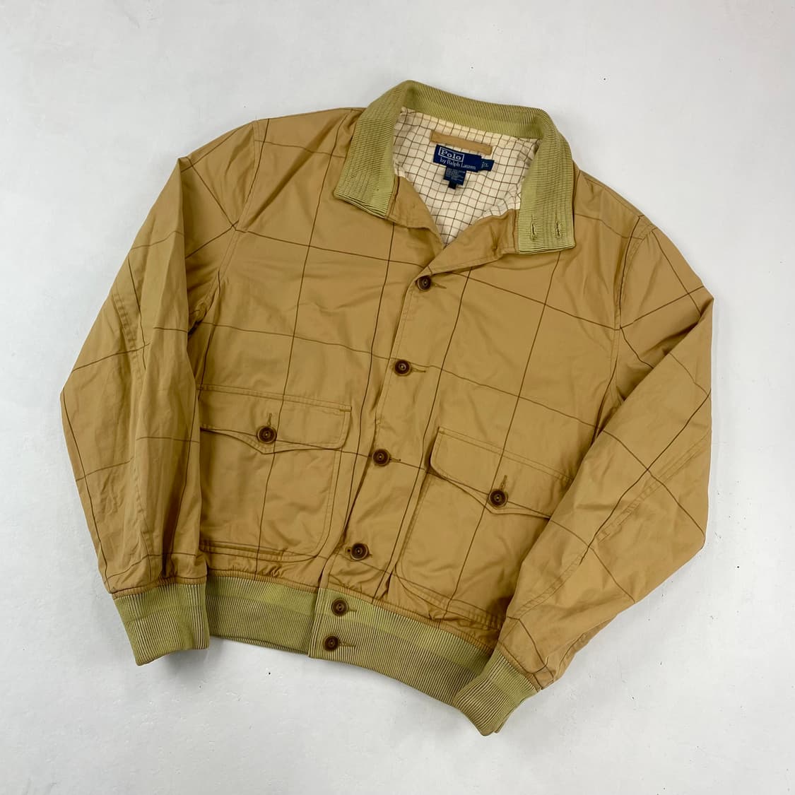 90s 폴로 베이포트 윈도우페인 체크 자켓 (100) 상품이미지1