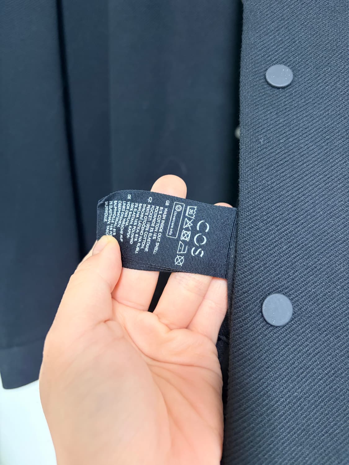 [S] [M] COS 블랙 코튼 트윌 셔츠 자켓 상품이미지2