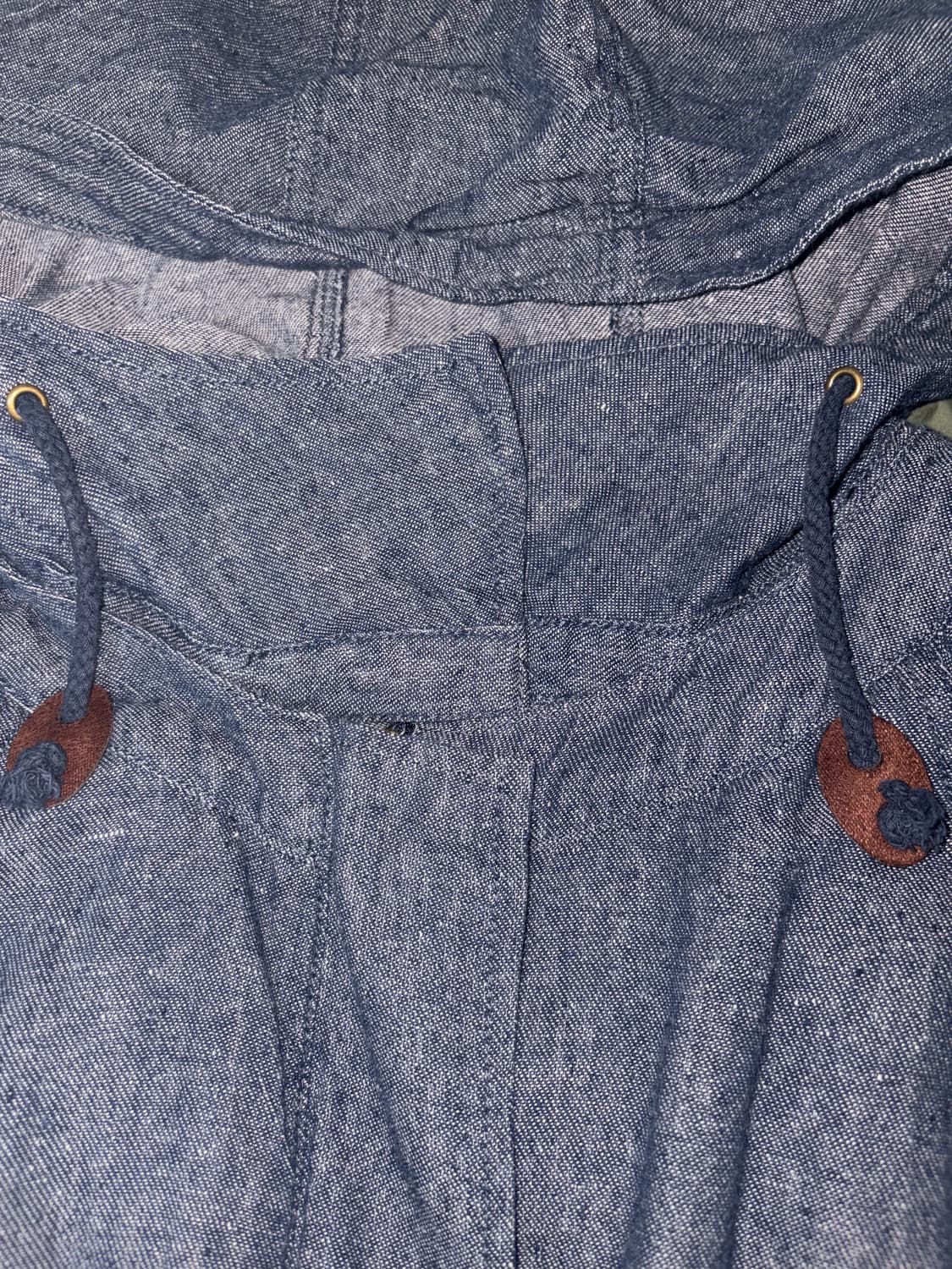 하이넥 가오리 핏 후드 데님 자켓 상품이미지3