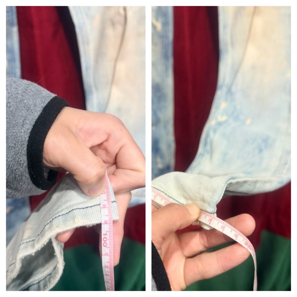 디젤 연청 패치워크 워싱 스키니진 27 상품이미지9