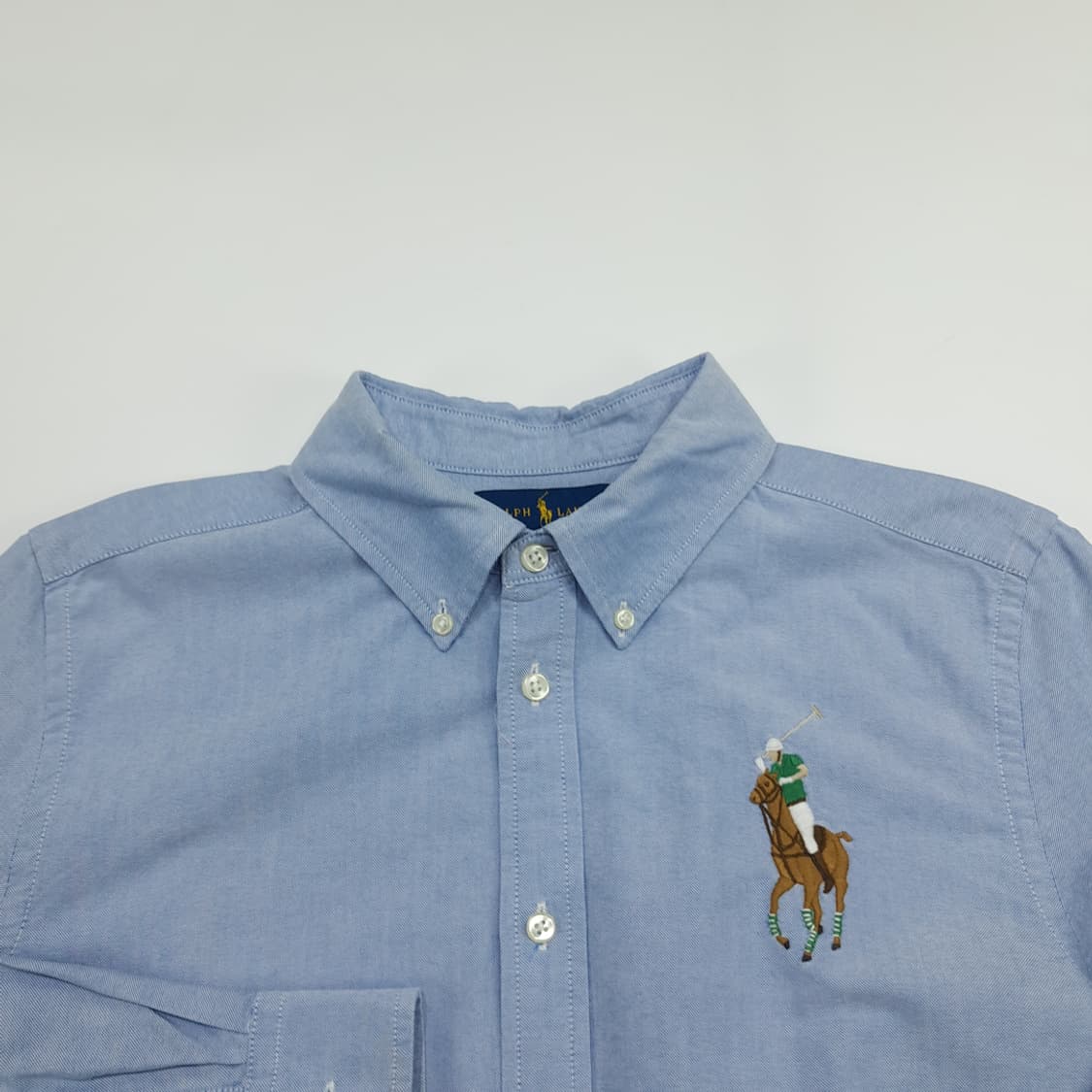 Co988W XL 폴로 랄프로렌 클래식블루 빅포니 긴팔 셔츠 남방 상품이미지3