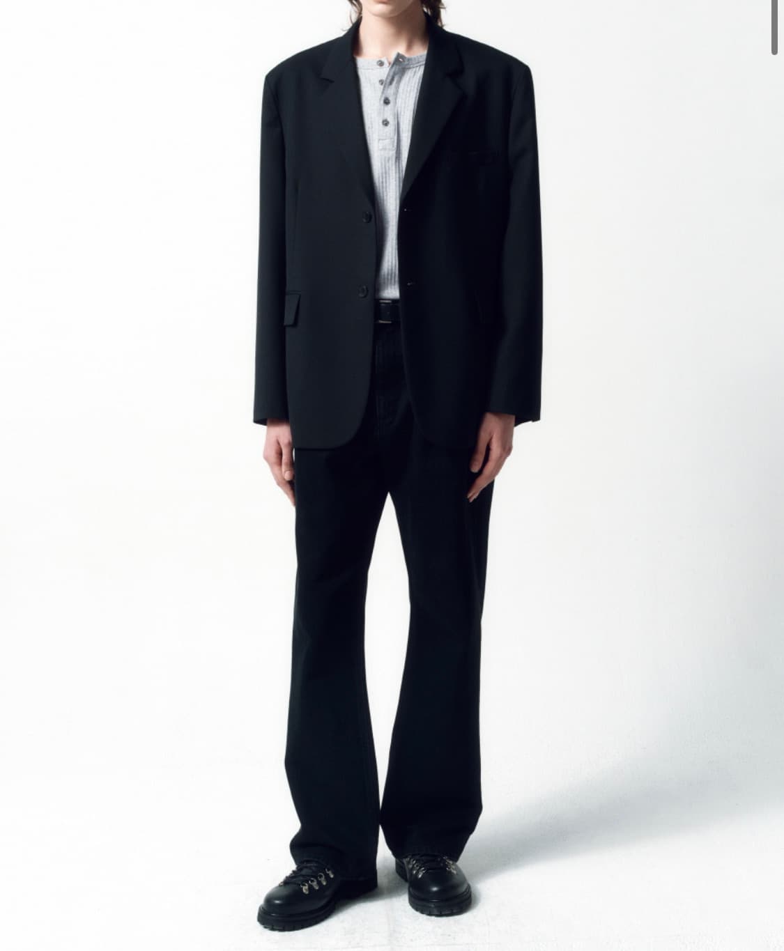 (오늘만급처)인사일런스 오버사이즈 울블레이저 블랙L 새상품 상품이미지2