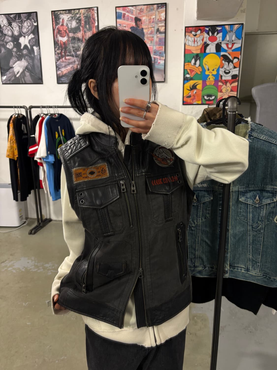 할리데이비슨 가죽 조끼 상품이미지1