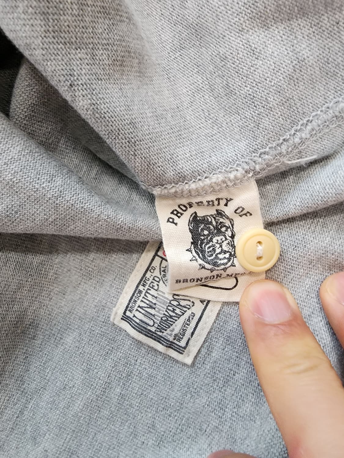 BRONSON 브론슨 헨리넥 롱슬리브 티셔츠 팜. XL(100)사이즈 상품이미지5