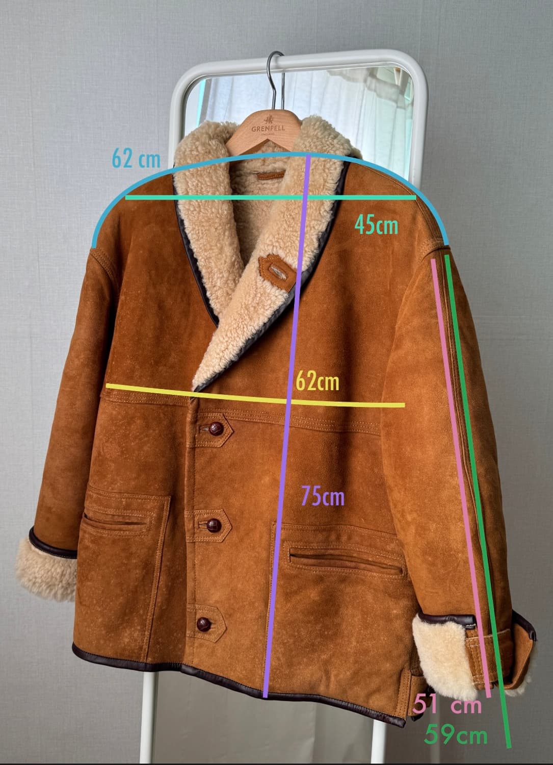 Owen Barry 오웬베리 시어링 코트 무스탕 상품이미지8