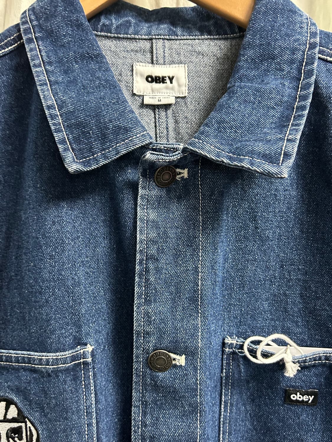 오베이 도베르만패치 데님자켓 상품이미지3