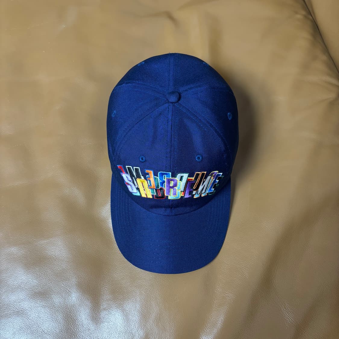 Supreme 슈프림 코듀라 트리플 로고 네이비 6패널 볼캡 모자 상품이미지5