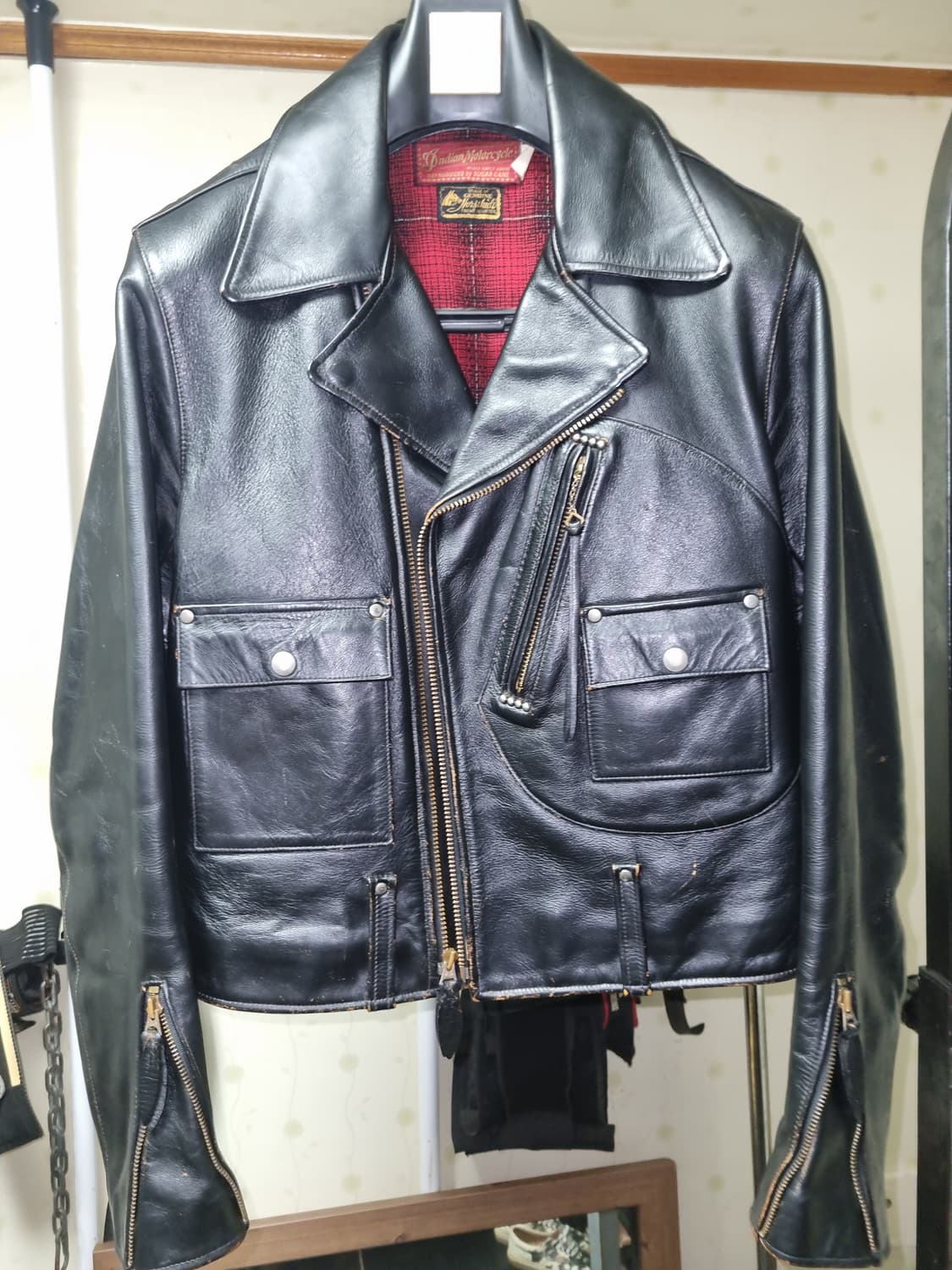 토요엔터프라이즈 36 D링 라이더 말가죽 자켓 인디언모터싸이클 홀스 상품이미지1