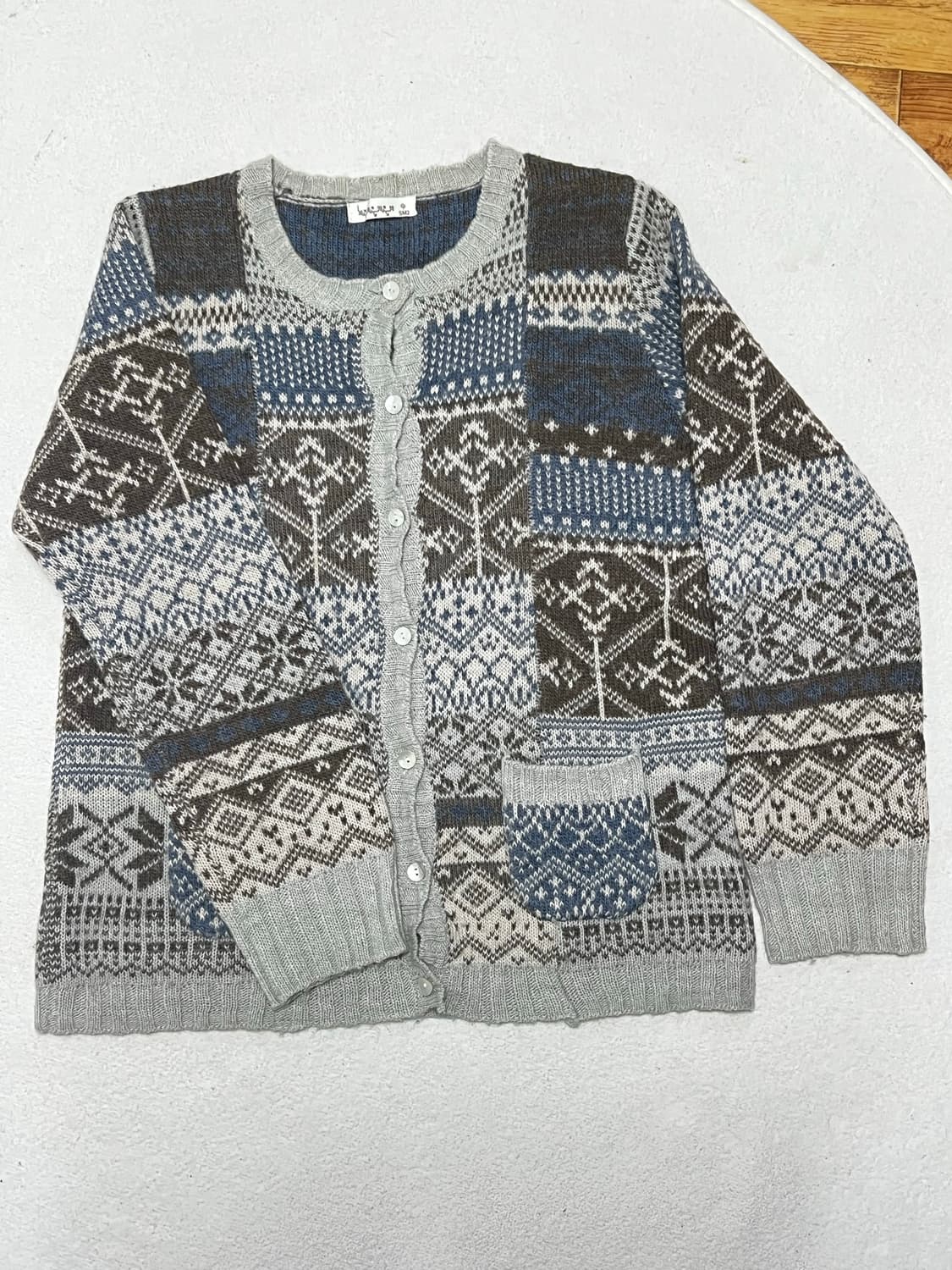 에스닉 패치워크 노르딕패턴 가디건  상품이미지2