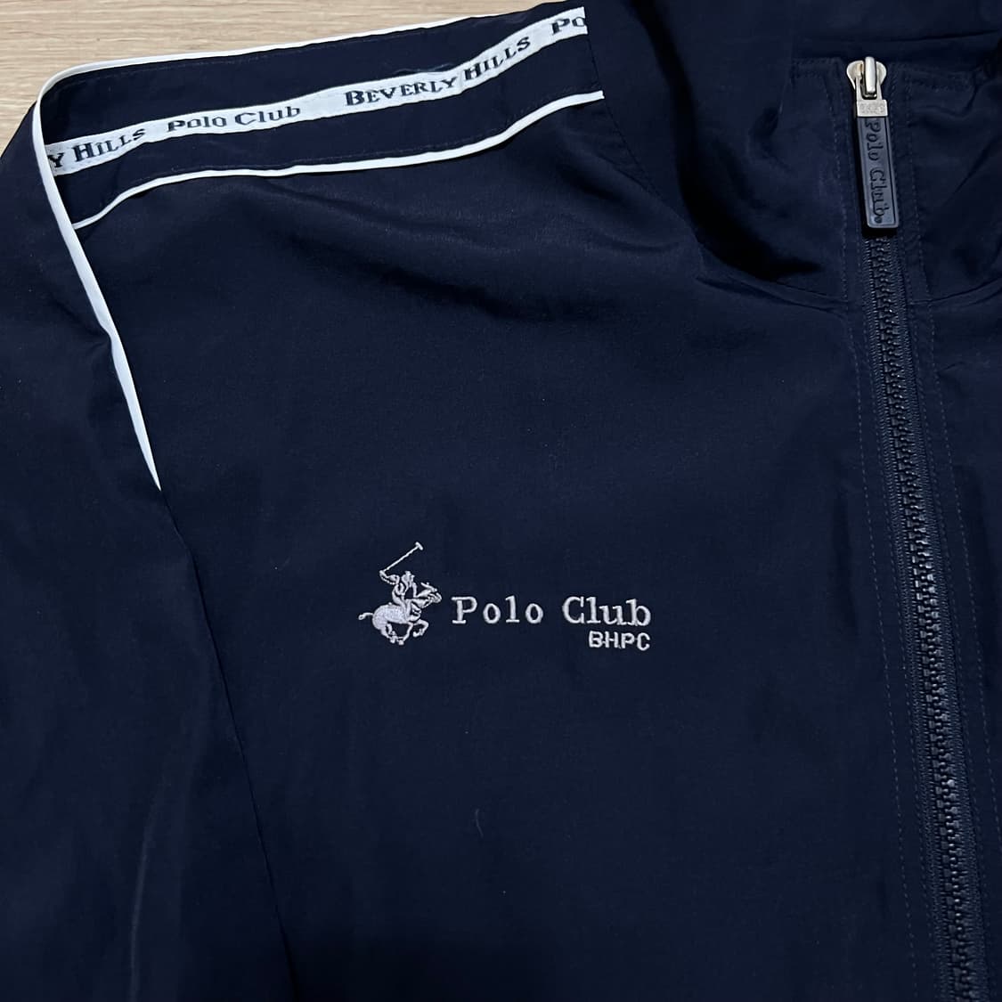 비버리힐스 폴로 클럽 로고 테이핑 라인 바람막이 자켓 [네이비] M/95 상품이미지4