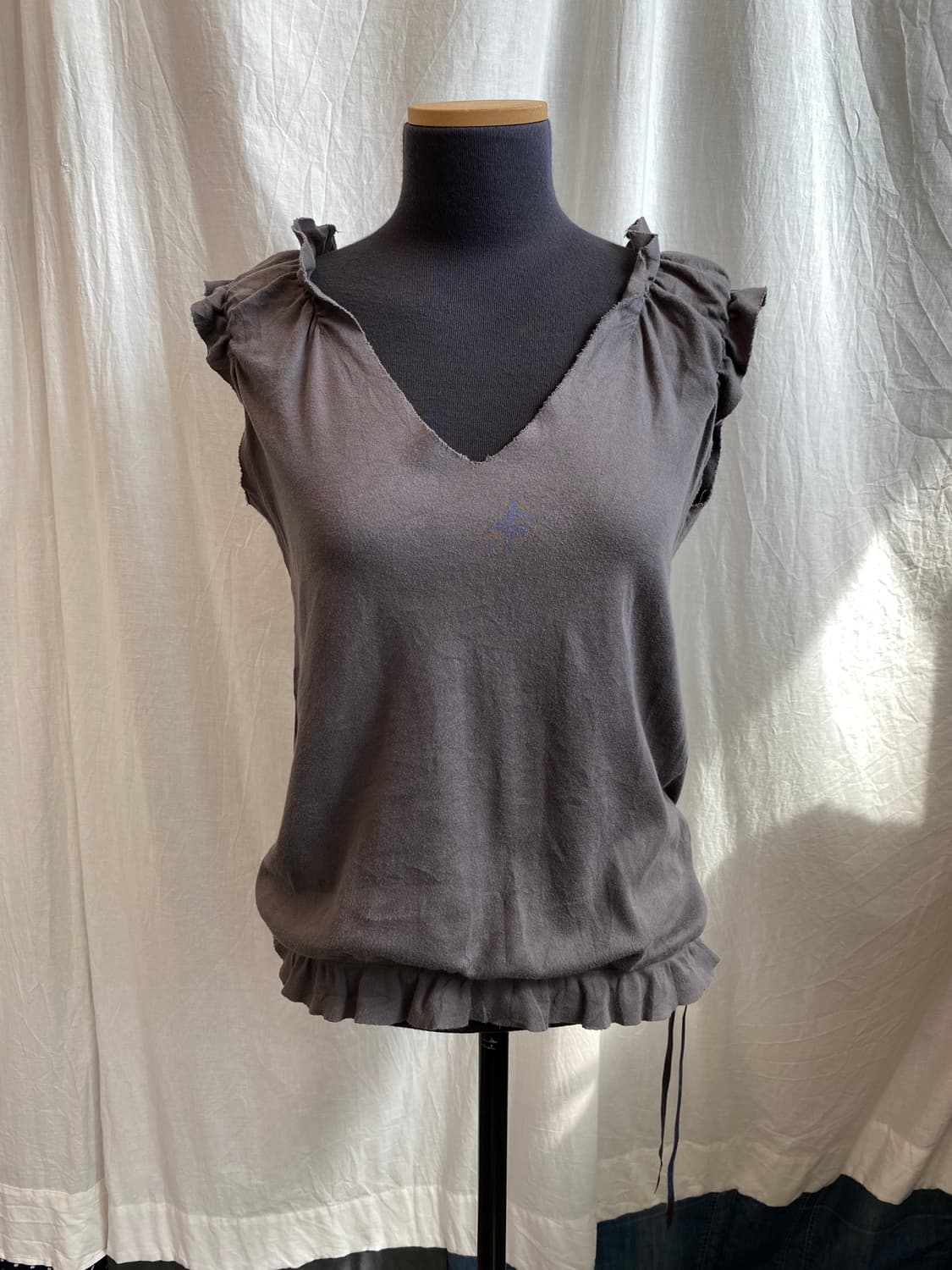 빈티지 차콜 민소매탑(M) 상품이미지1