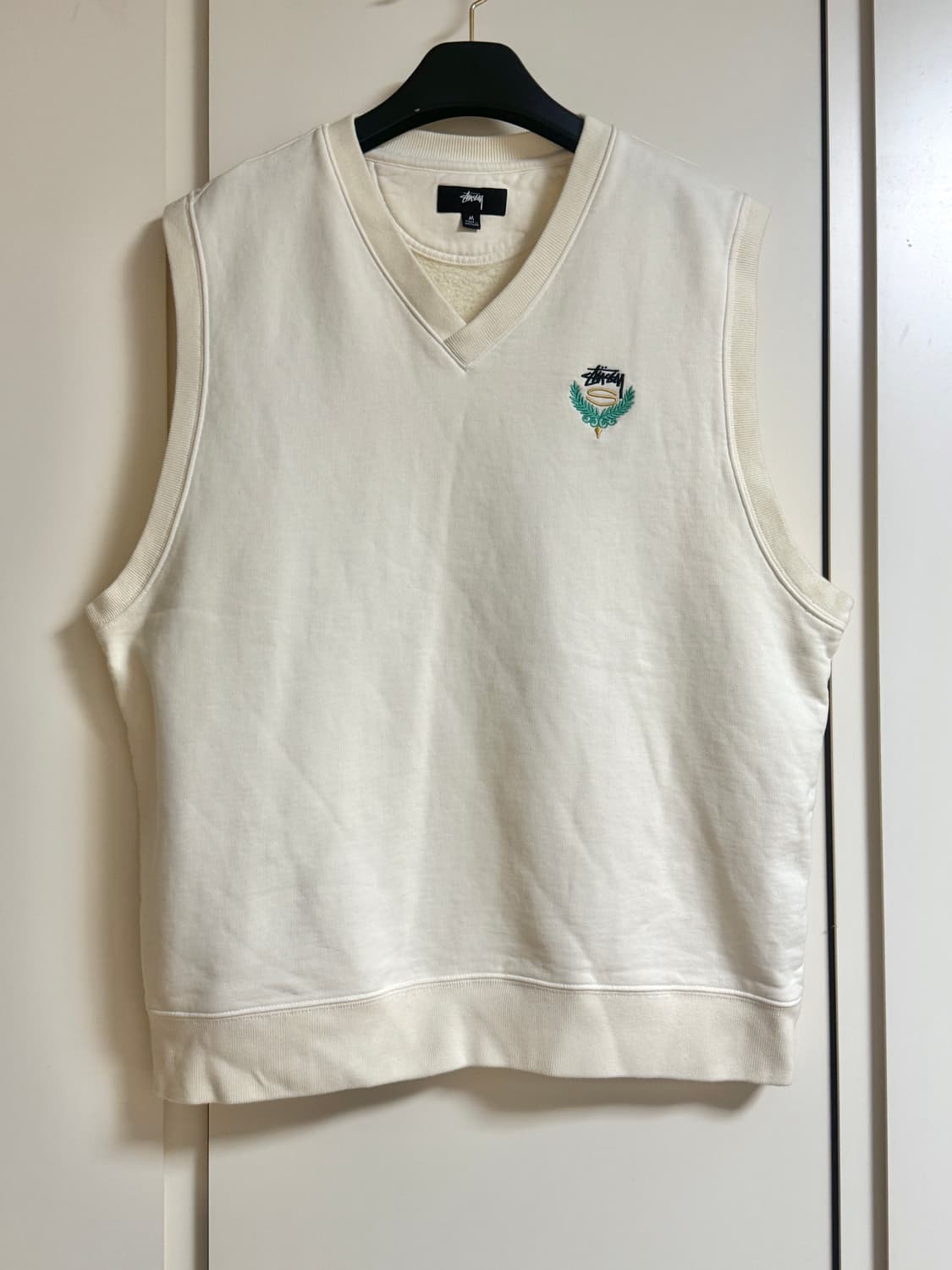 스투시 아이보리 플리스 베스트 M 상품이미지3