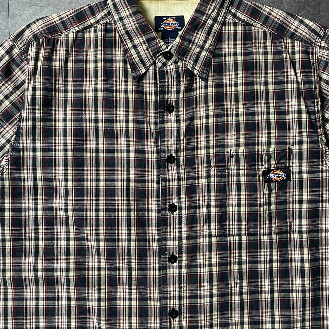 DICKIES 디키즈 빈티지 체크 반팔 워크 셔츠 A01028 상품이미지3
