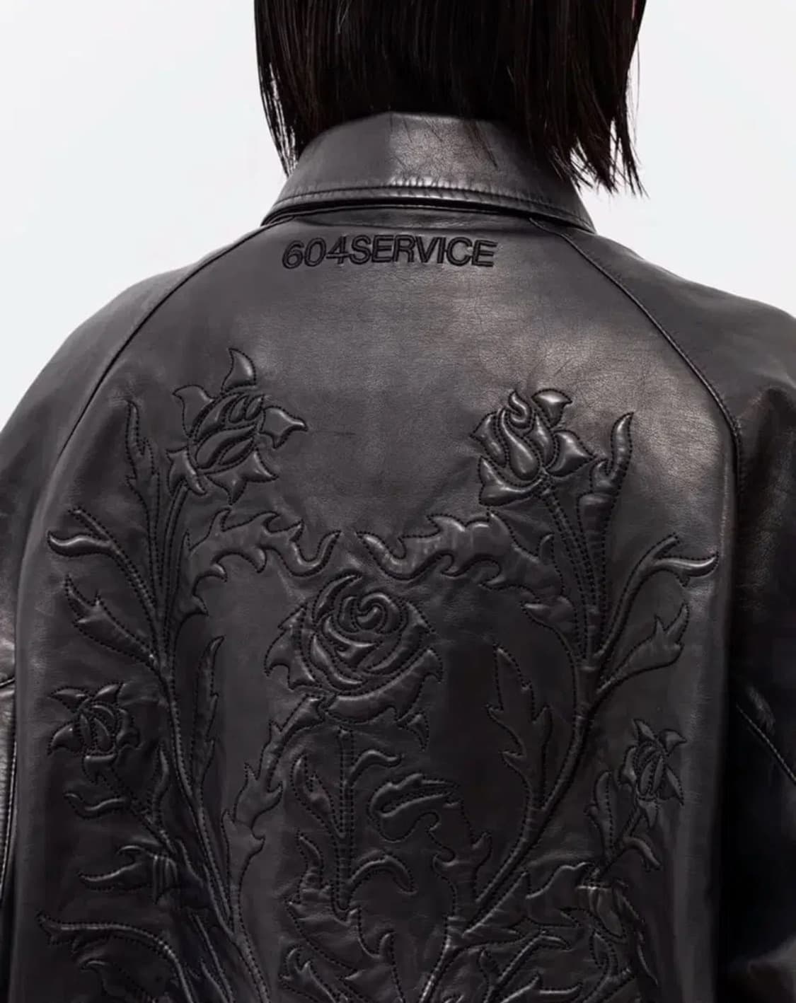604service rose leather jack 블랙 팝니다 상품이미지2
