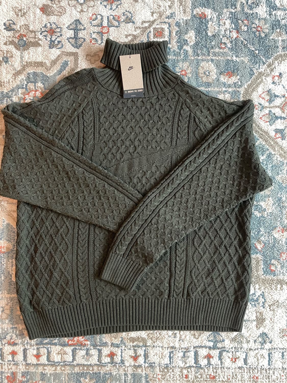 나이키 라이프 케이블 니트 터틀넥 (새제품. XL) 상품이미지1