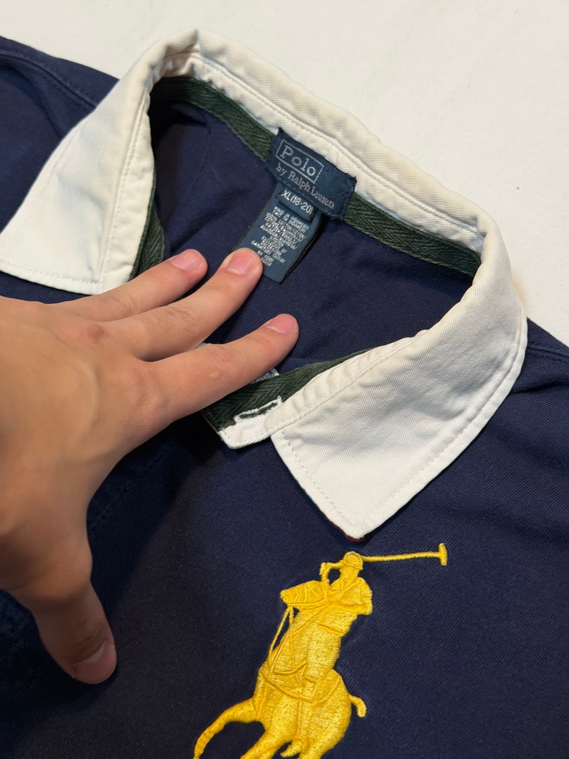 폴로 랄프로렌 빅포니 롱슬리브 럭비티 네이비 상품이미지2