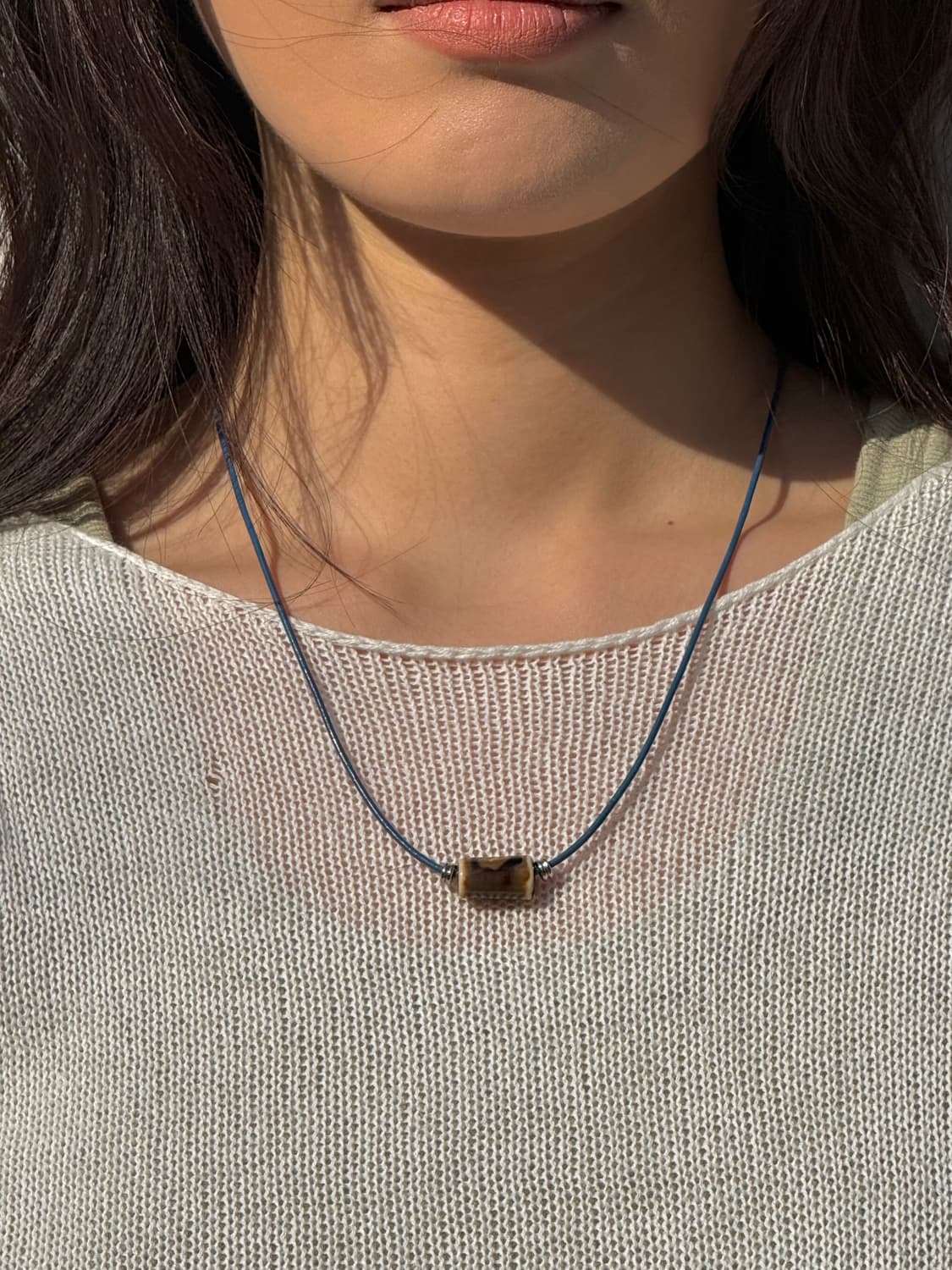 Ceramic Necklace - Deep Brown Mix 상품이미지1