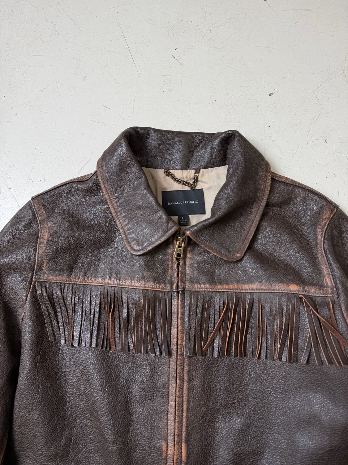 western fringe leather jacket  상품이미지3