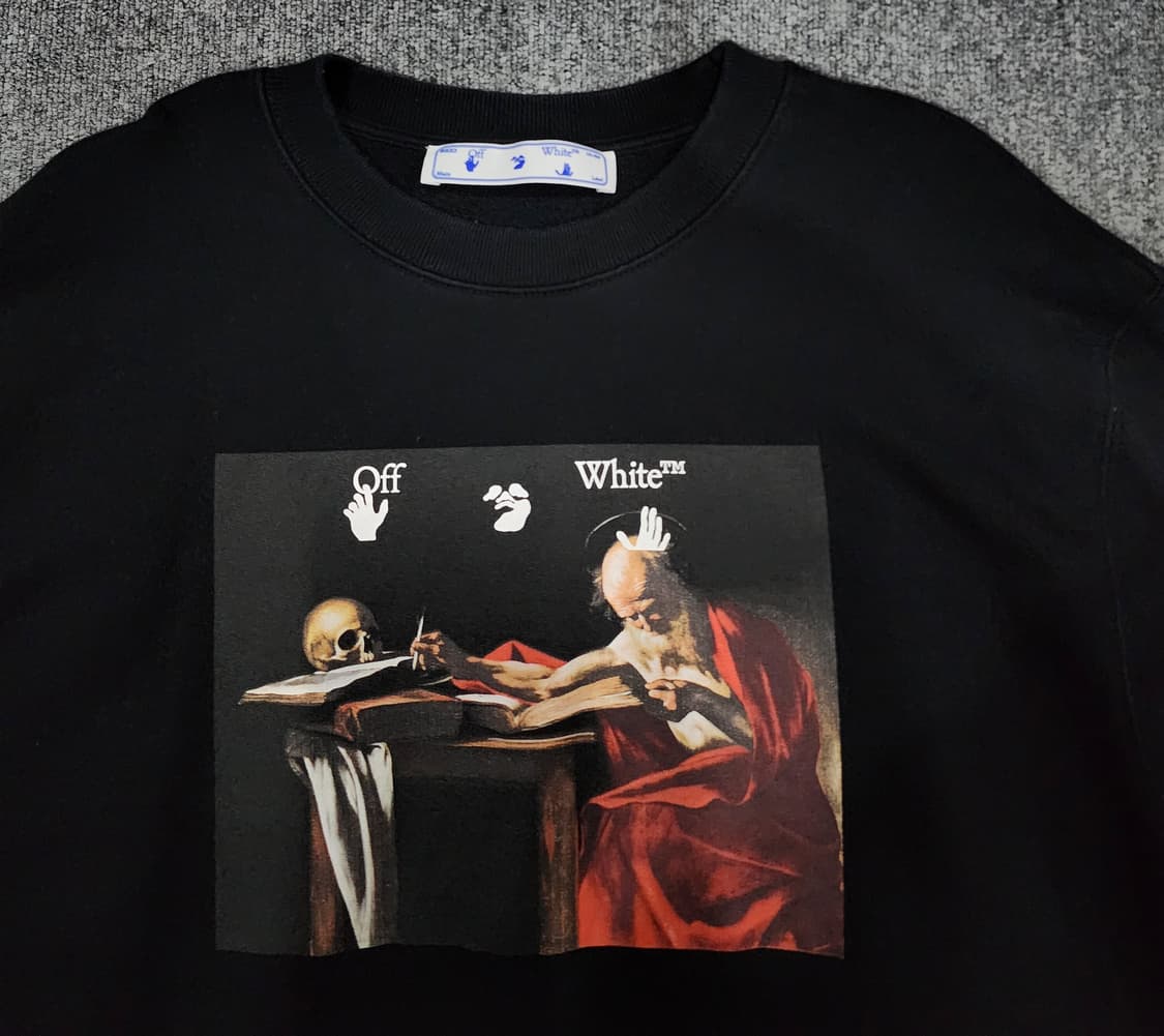 오프화이트 카라바지오 애로우 크루넥 맨투맨 XL 상품이미지3