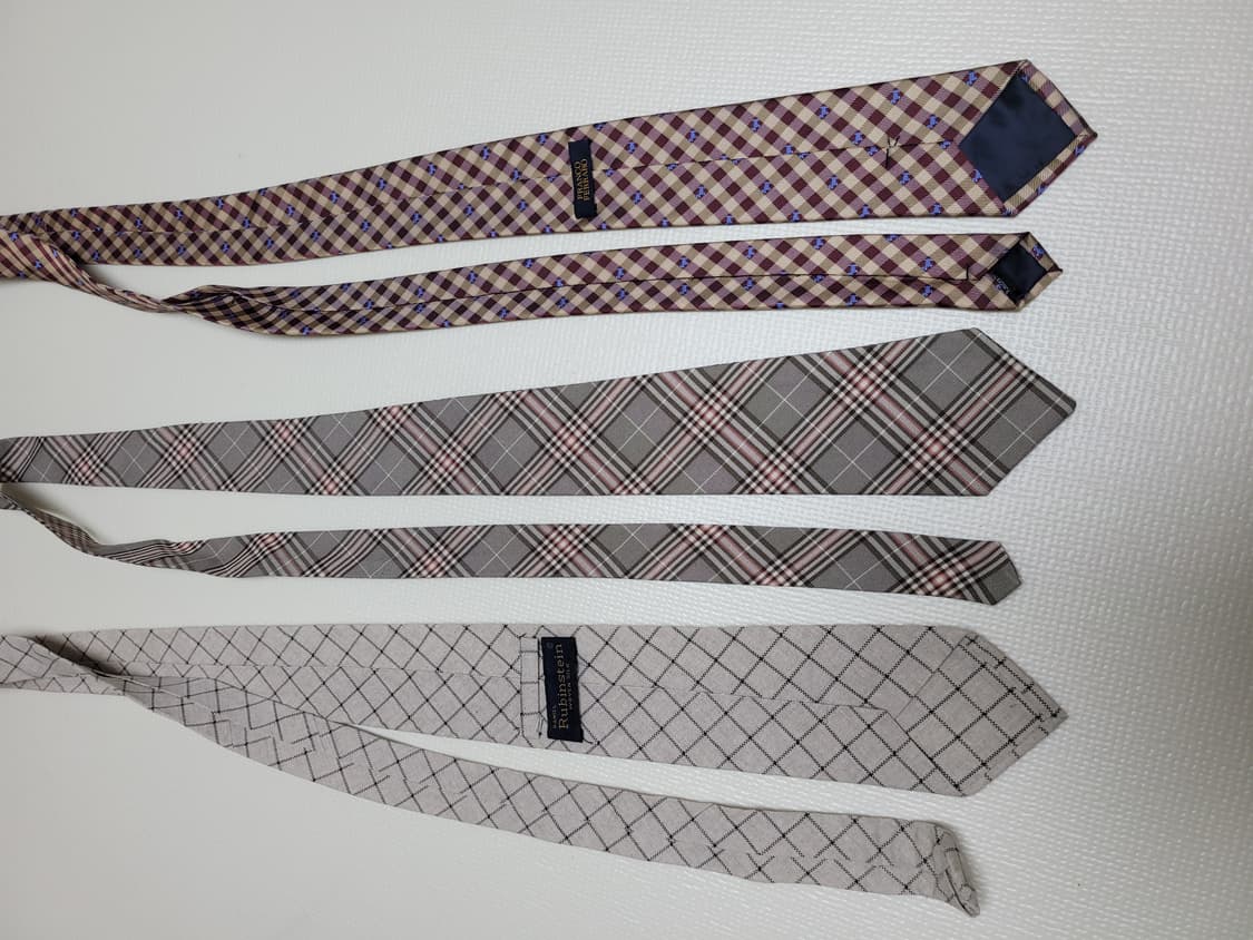 넥타이 3종 (체크패턴 아이보리, 그레이, 브라운) 상품이미지8
