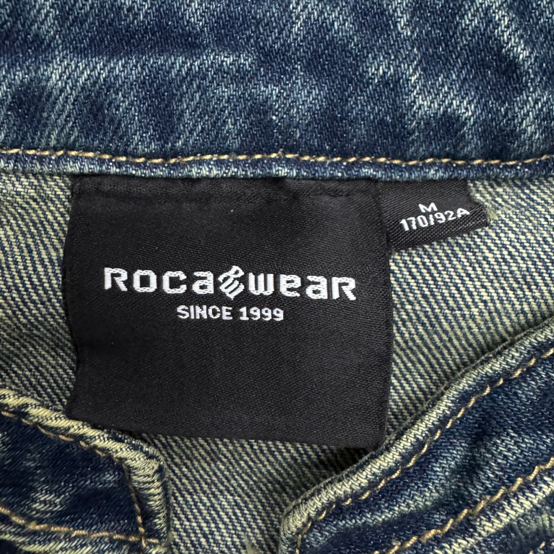 로카웨어 Y2K 바이커 워싱 빅로고 데님 집업 자켓 상품이미지8