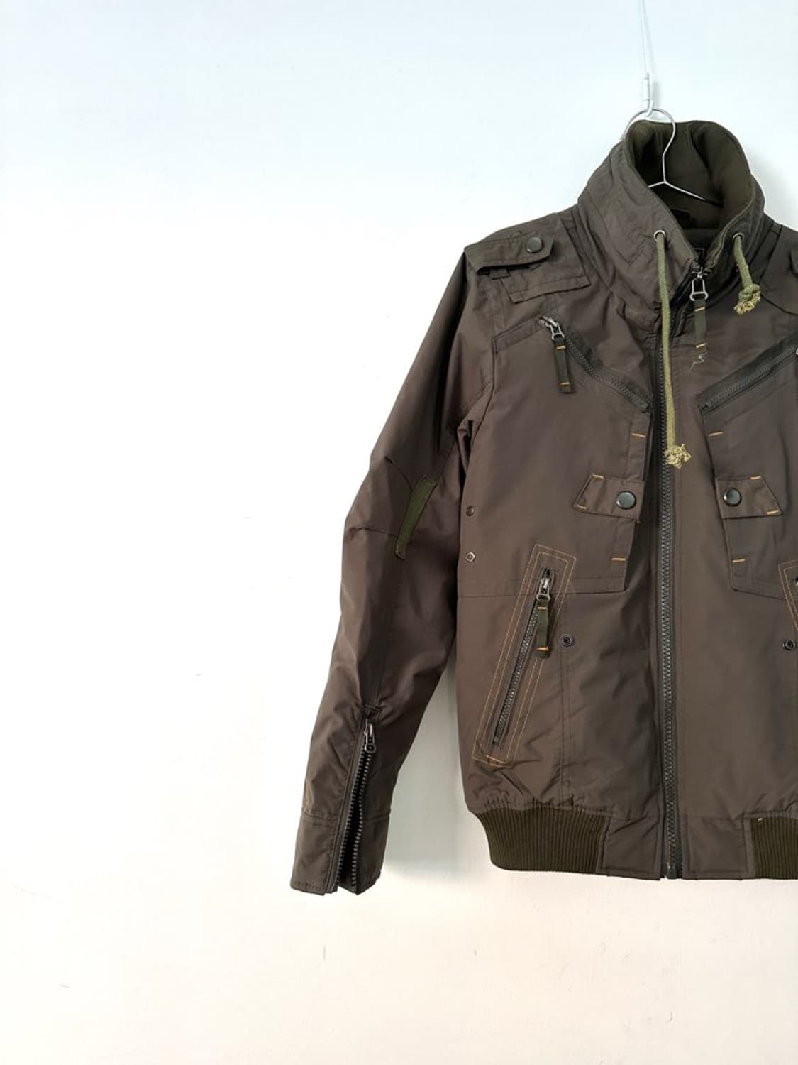 MA -1 flight high neck jacket / khaki 상품이미지3