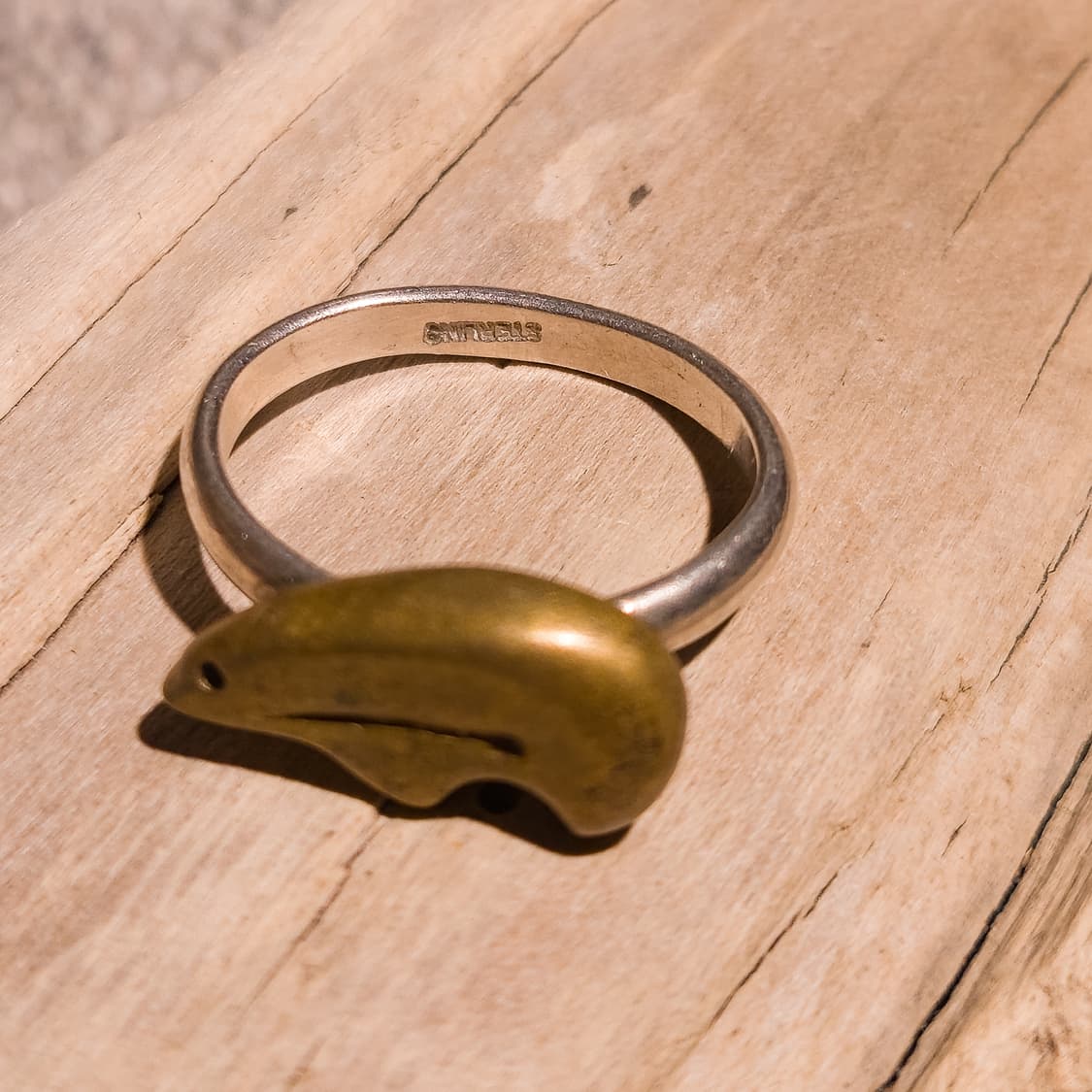 Southwest Heart Line Bear Silve Ring 상품이미지3
