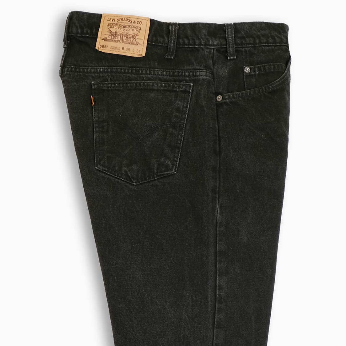 리바이스 505 오렌지탭 흑청 블랙진 90s 36인치 OR50538108 상품이미지5