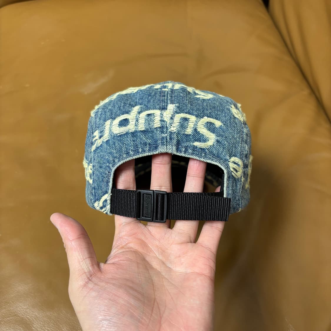 슈프림 캠프캡 모자 박스로고 21SS 프레이드 데님 상품이미지7