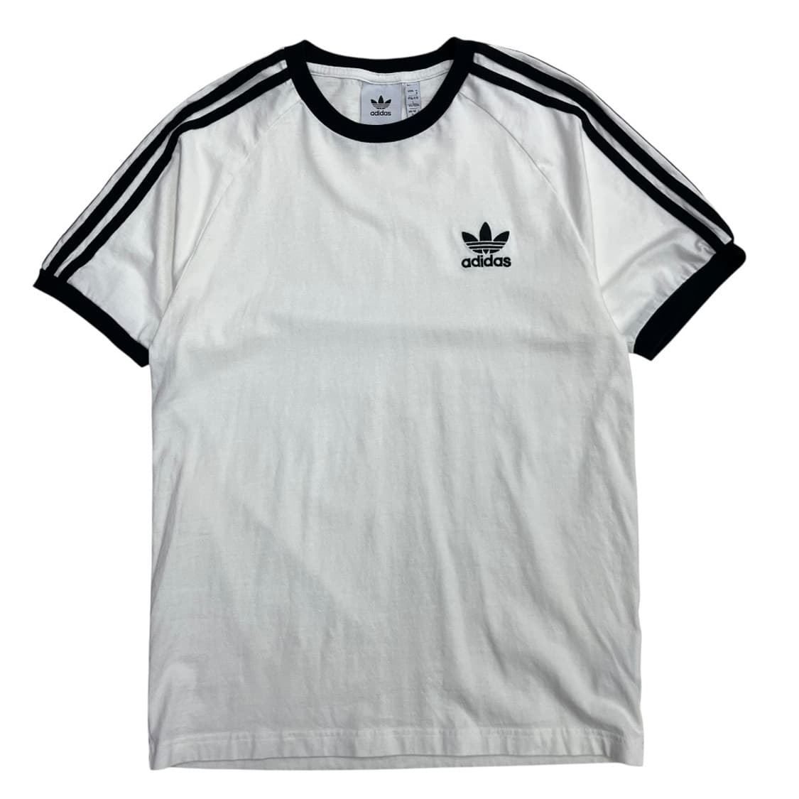아디다스 블랙라인 화이트 링거 반팔 L 상품이미지3