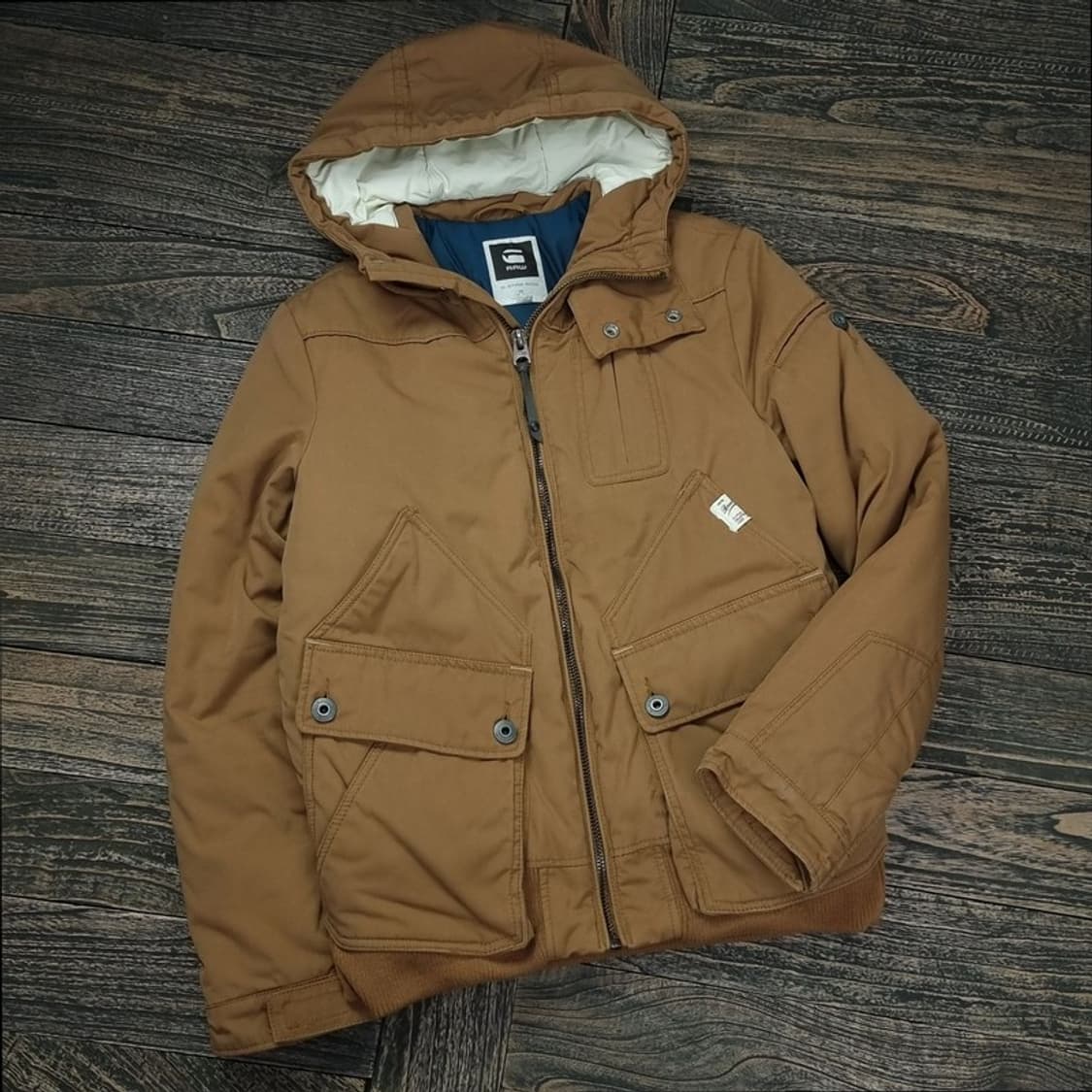 [지스타 로우] 빈티지 패디드 후드 파카 자켓 M17154 상품이미지1