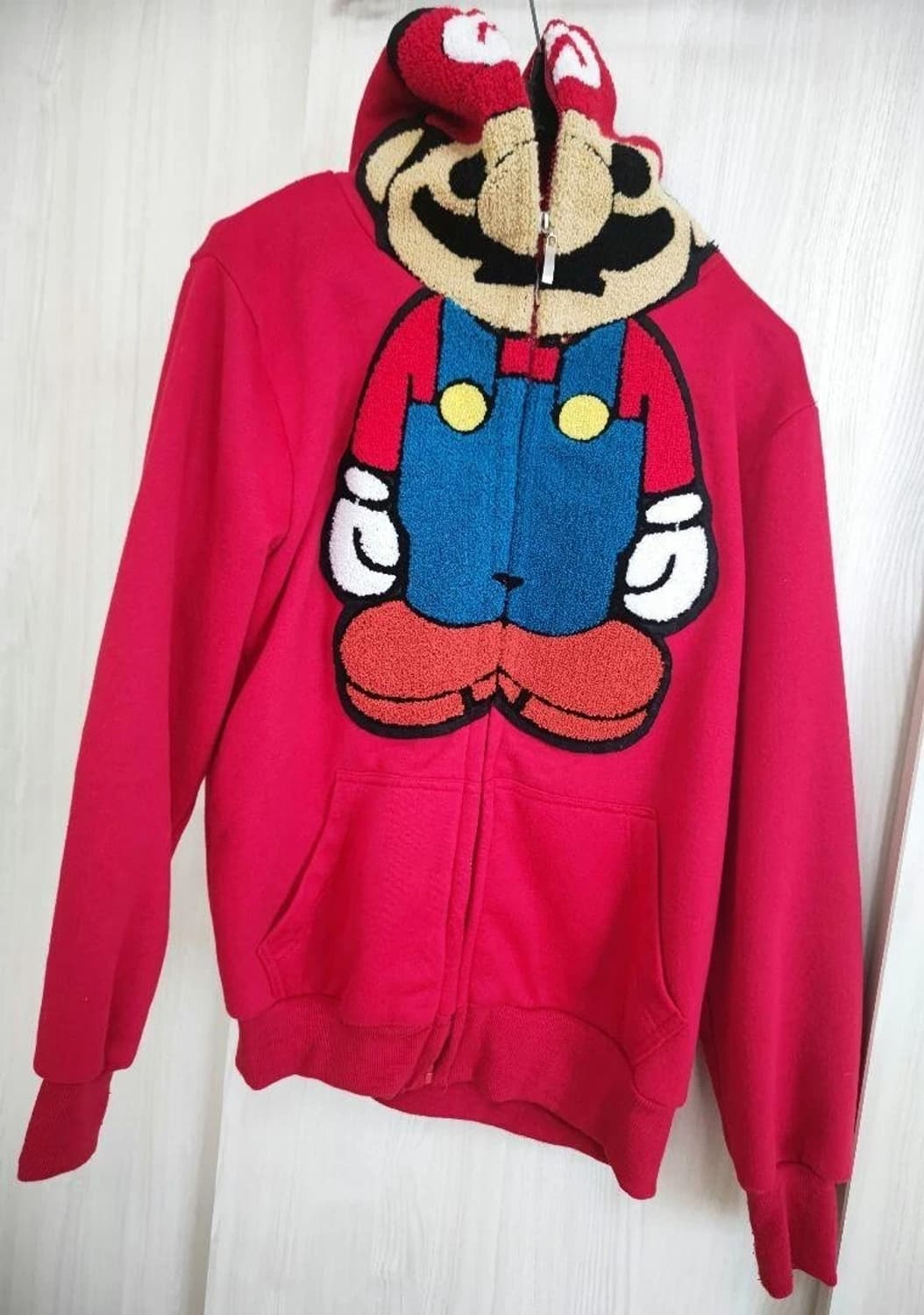 베이프 베이비 마일로 x 마리오 풀 후드집업 레드 상품이미지1