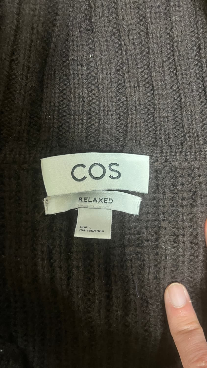 COS 릴렉스핏 니트 가디건 브라운 L 사이즈팝니다 상품이미지2