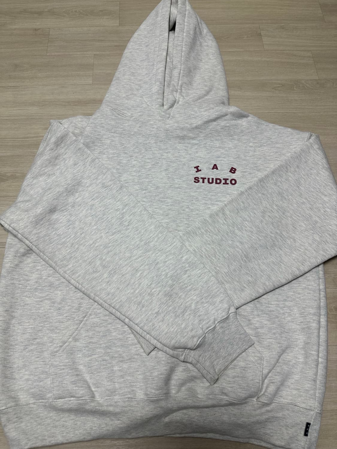 아이앱 후드티 오트밀 버건디 상품이미지1