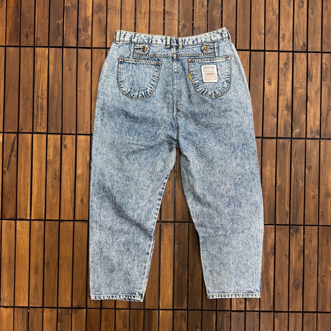 80s 조이버 굿즈 케미컬 워시 테이퍼드 진 (30)   상품이미지3