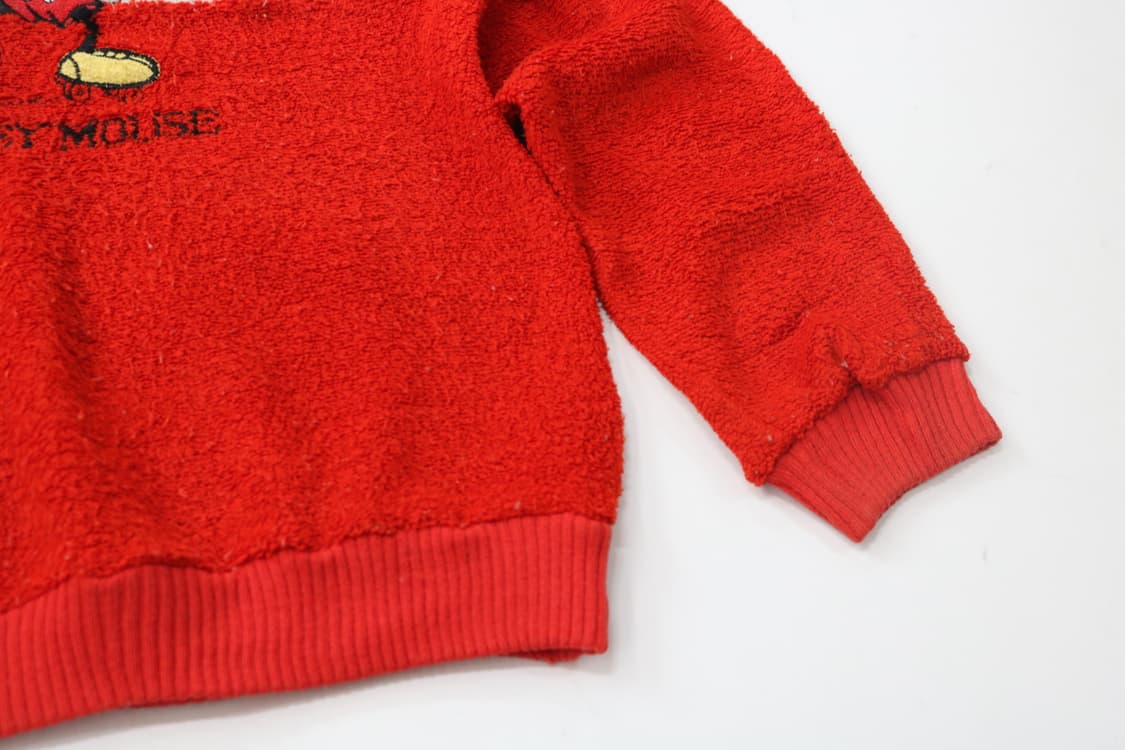  빈티지 미키 마우스 롤러스케이트 타월 니트 (L) 상품이미지5