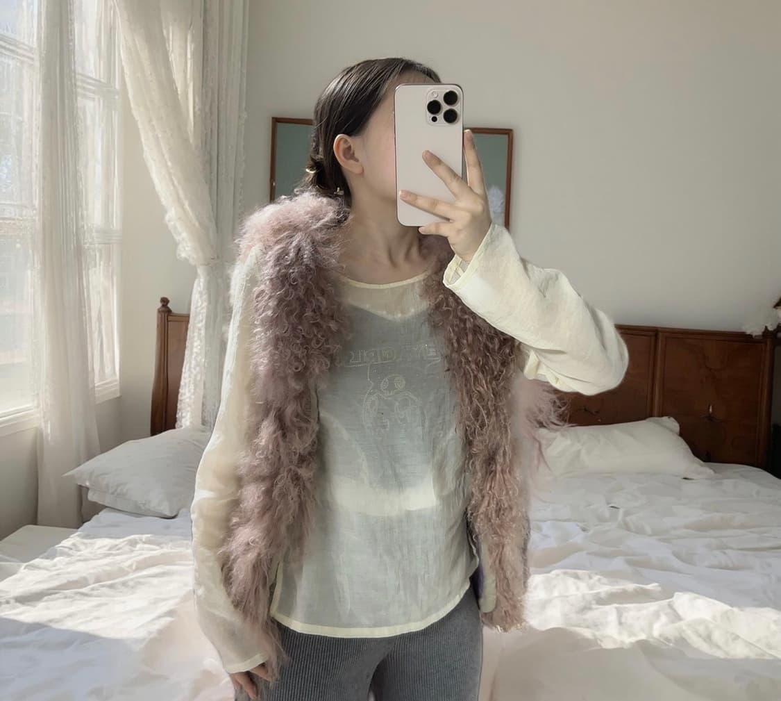 빈티지 토스카나 양털 조끼베스트 상품이미지1