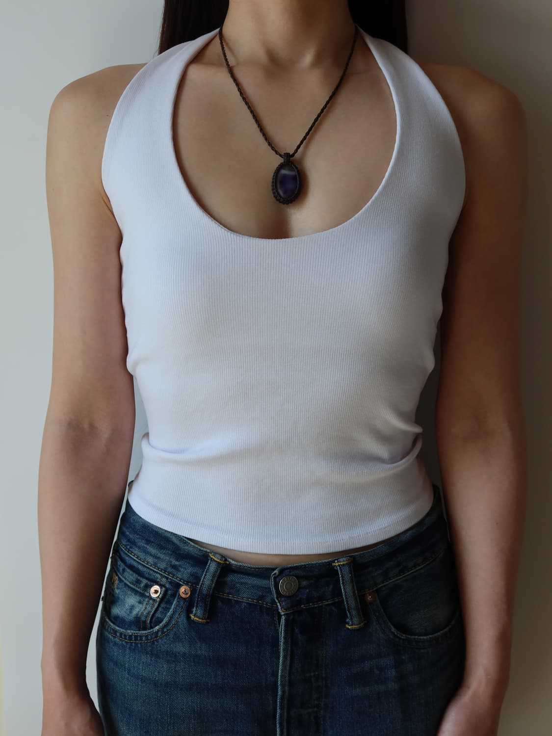 macrame stone necklace 상품이미지2