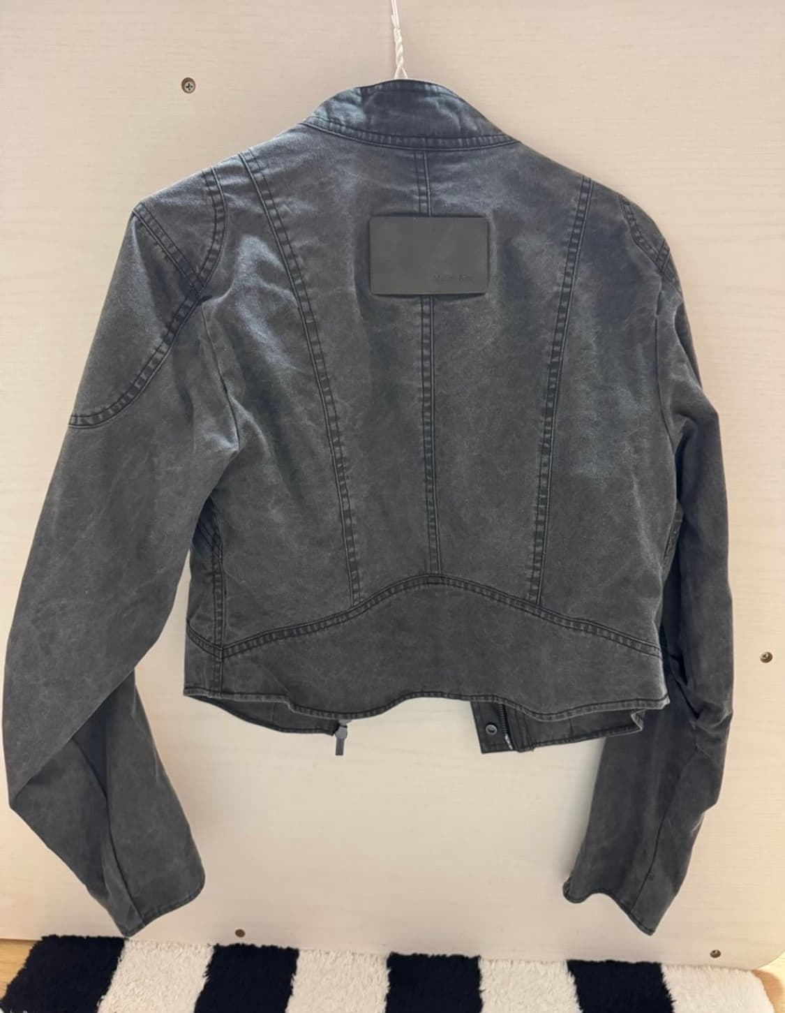 마뗑킴 데님 바이커 자켓 s 상품이미지5