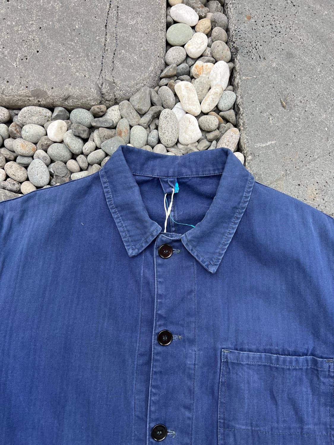 FADED BLUE OLD VINTAGE HBT 헤링본트윌 프렌치워크자켓 상품이미지6