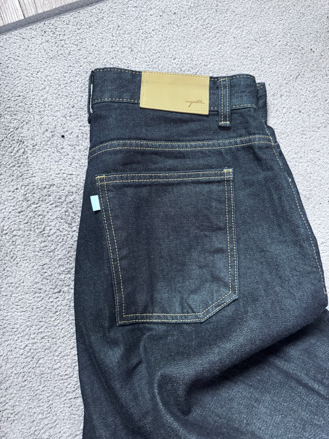 유스 와이드데님 원워시 M 상품이미지4