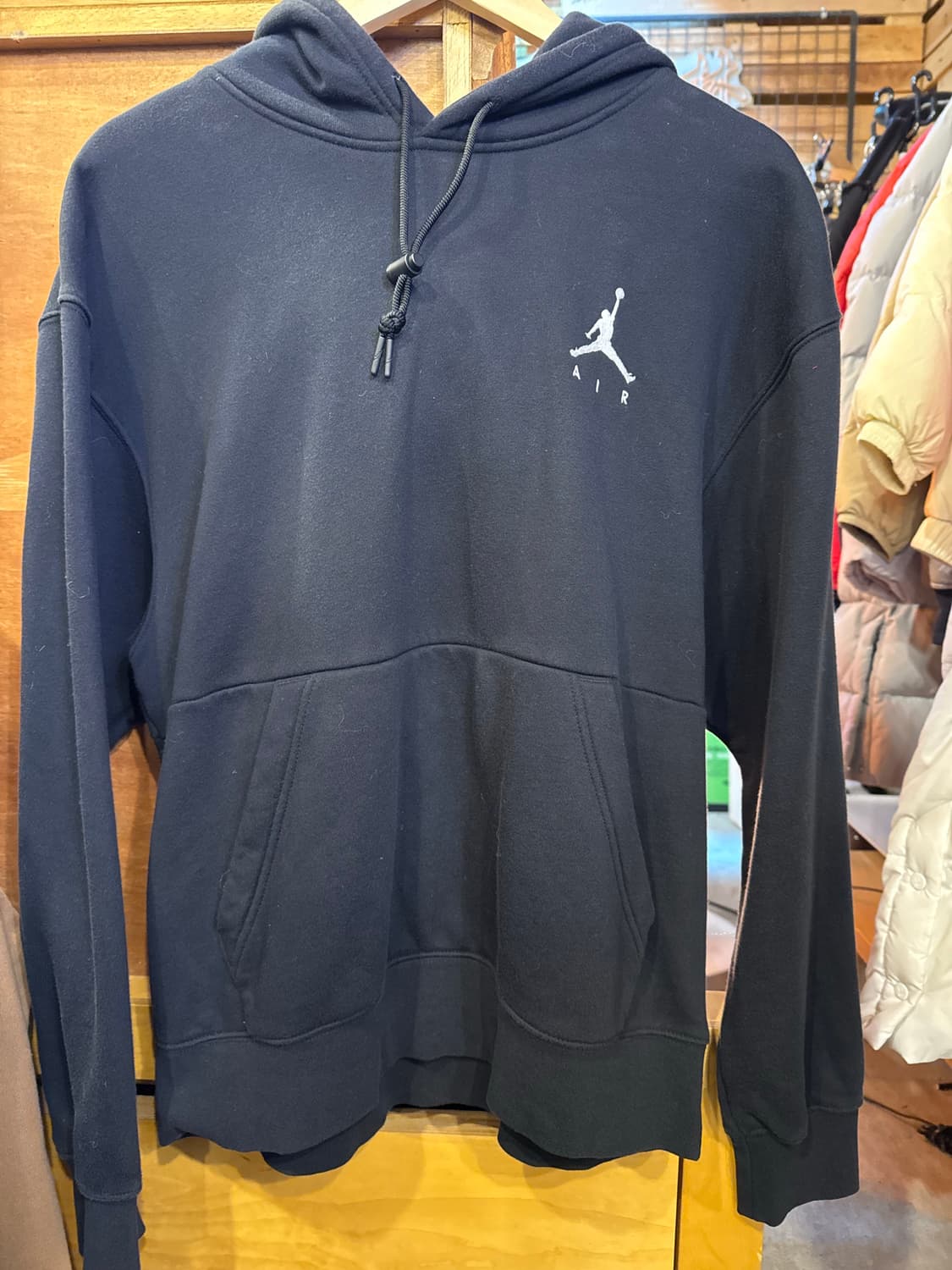 조던 자수로고 블랙 후드티 상품이미지1