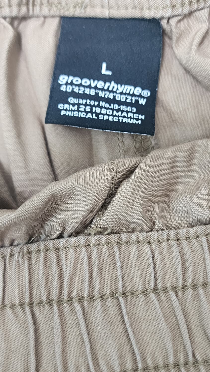 그루브라임 남성 밴딩 반바지 L 베이지 상품이미지3