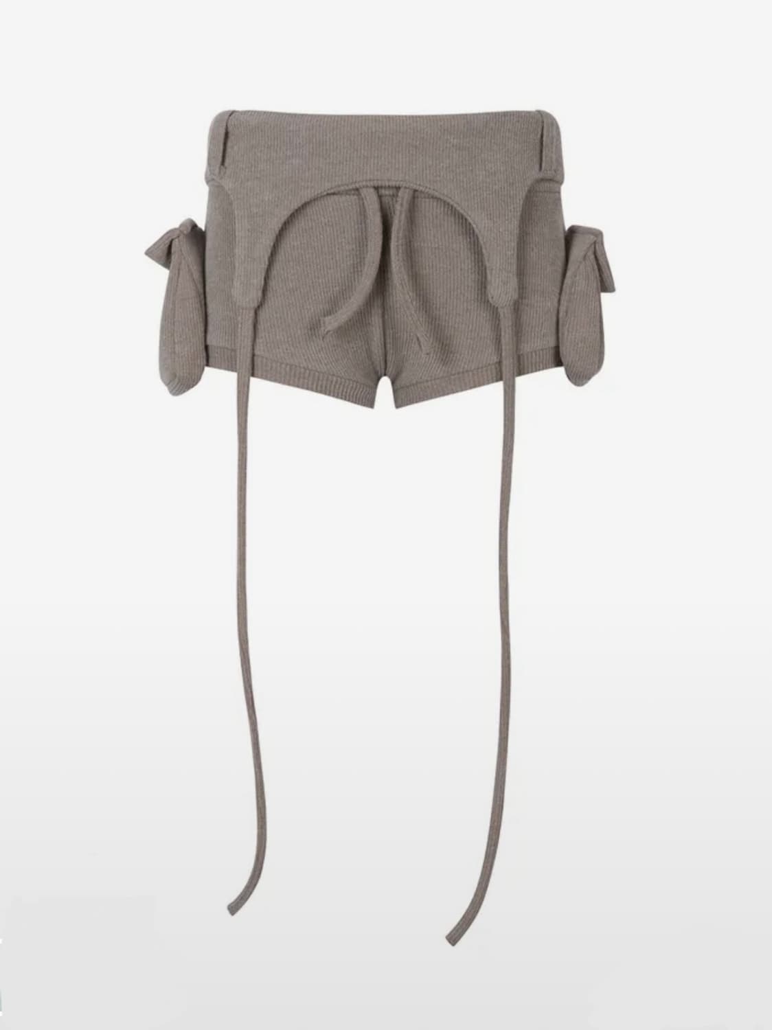 BOLD LOGO POCKET KNIT SHORTS_BROWN 상품이미지3