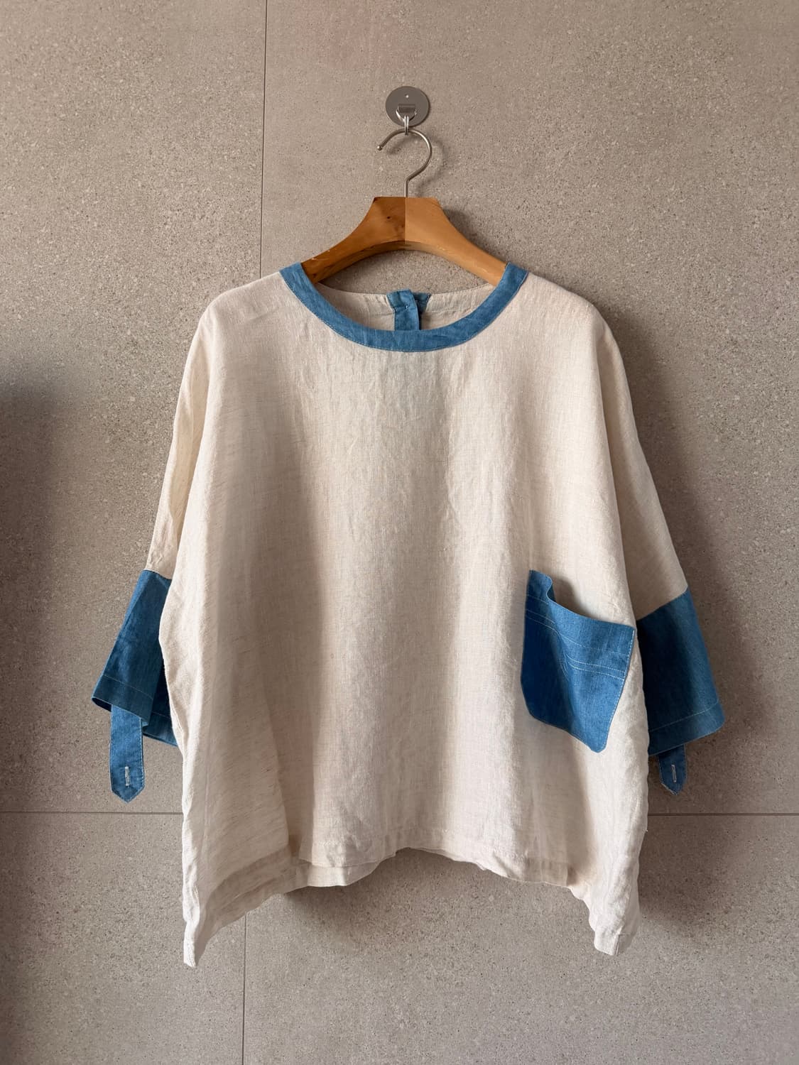 린넨 100 여성 반팔 블라우스 셔츠 루즈핏 오버사이즈 상품이미지1