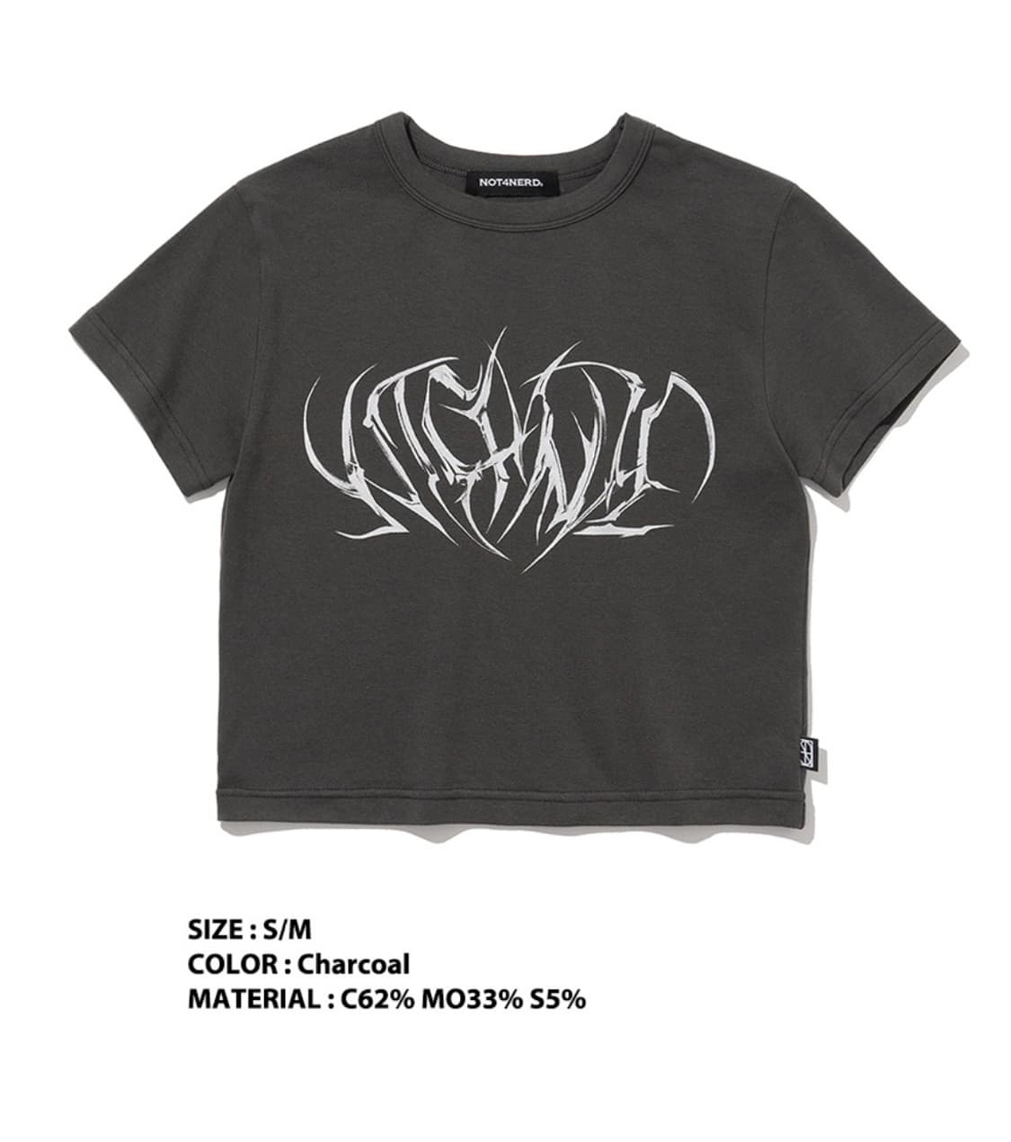 낫포너드 W Metal N4ND Logo Crop Tee _ Charco 상품이미지4